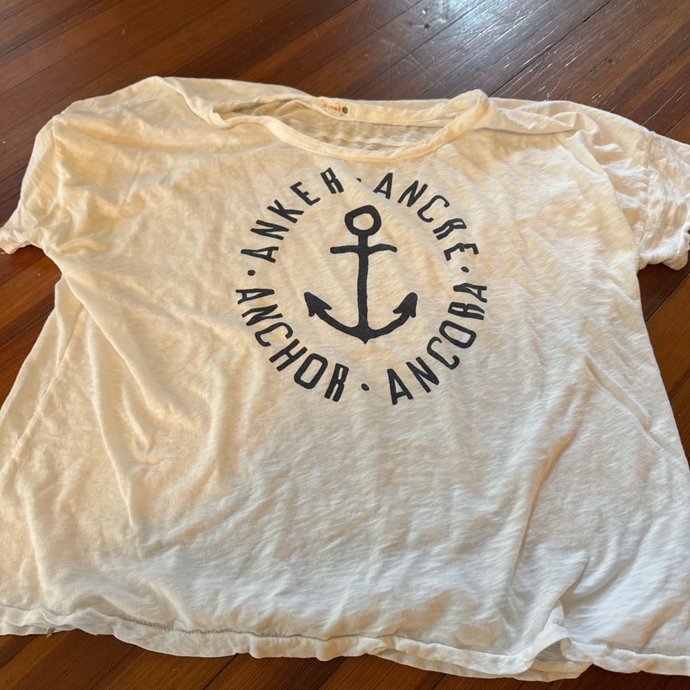 Sundry White Anchor Graphic Tee